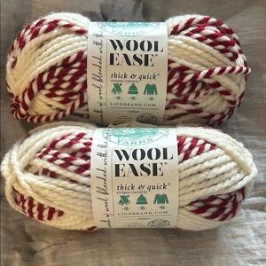 Wool-Ease Thick & Quick Yarn - Red and White